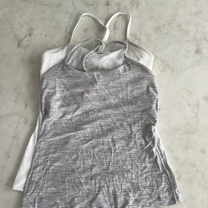 Lululemon power white tanks both size 4